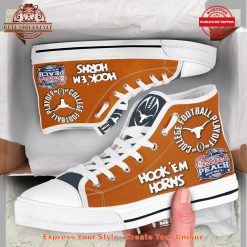 Texas Longhorns Chick Fil A Peach Bowl Hook Em Horns Canvas Shoes