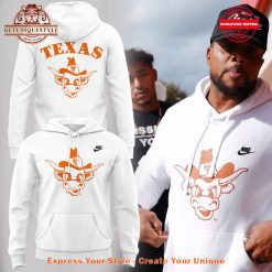 Texas Longhorns Bevo Logo Limited Edition 2025 White Hoodie