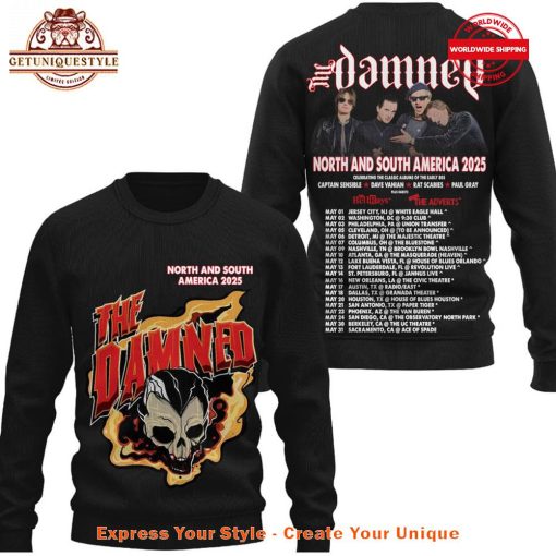 The Damned Band North And South America 2025 Shirt Collection