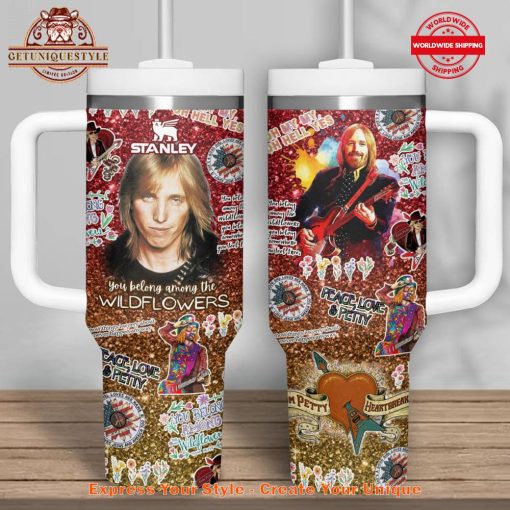 Tom Petty And The Heartbreaker Peace Love And Petty 40oz Stanley Tumbler