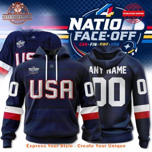 USA National Ice Hockey Team 4 Nations Face-Off 2025 Limited Hoodie