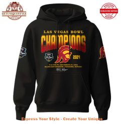 USC Trojans Bowl Las Vegas Bowl Champion 2024 Black Hoodie