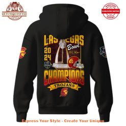 USC Trojans Bowl Las Vegas Bowl Champion 2024 Black Hoodie