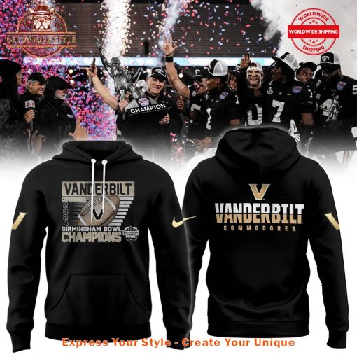 Vanderbilt Commodores 2024 Birmingham Bowl Champions Hoodie