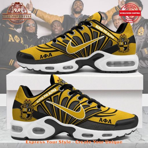 Alpha Phi Alpha Gold And Black Heritage Air Max Plus Shoes