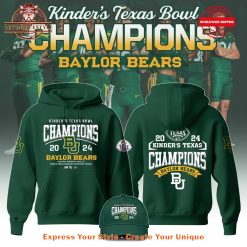 Baylor Bears Kinder Texas Bowl Champions 2024 Hoodie