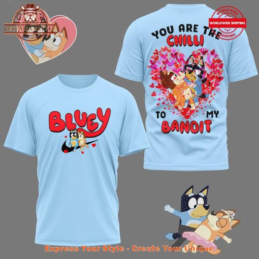 Bluey Valentine You Are The Chili To My Bandit Shirt