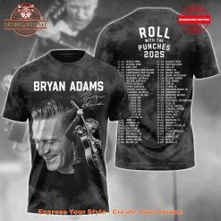 Bryan Adams Roll With The Punches Tour 2025 Shirt Collection