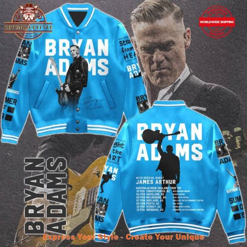 Bryan Adams Straight From The Heart Baseball Jacket