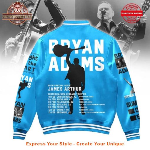 Bryan Adams Straight From The Heart Baseball Jacket