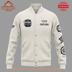 Chicago Blackhawks Winter Classic 2025 Cream Varsity Jacket