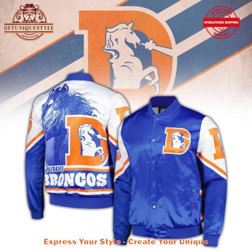 Denver Broncos Fanimation Satin Full Snap Jacket