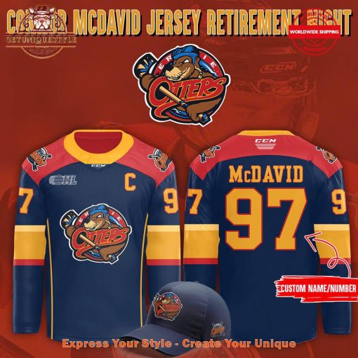 Erie Otters x Connor McDavid Retirement Night Jersey