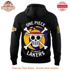 Game Night Collab One Piece x Los Angeles Lakers Black Hoodie