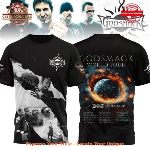 Godsmack World Tour 2025 Limited Edition Black Shirt