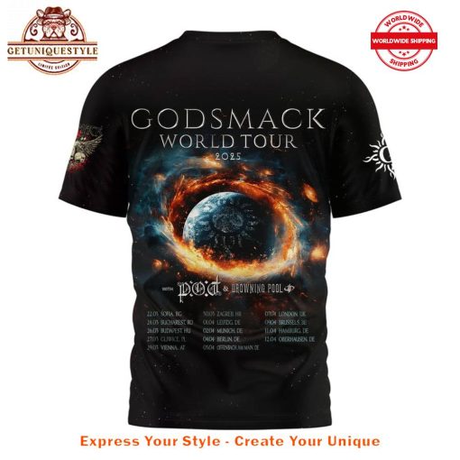 Godsmack World Tour 2025 Limited Edition Black Shirt