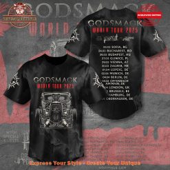 Godsmack World Tour 2025 Schedule Baseball Jersey