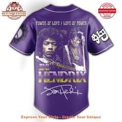 Jimi Hendrix Power To Love Baseball Jersey