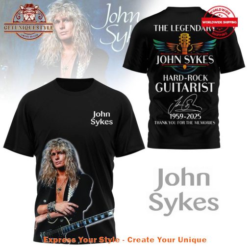 John Sykes The Legendary Hard Rock Guitarist Shirt