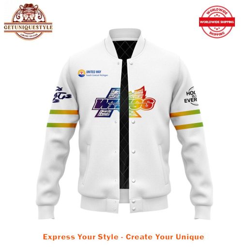 Kalamazoo Wings Rainbow Ice Limited Baseball Jacket