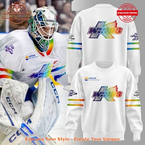 Kalamazoo Wings Uniform Tonight Rainbow Ice Shirt Collection