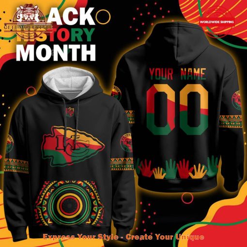 Kansas City Chiefs Black History Month 2025 Custom Hoodie