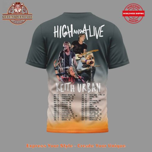 Keith Urban High And Alive Tour 2025 Shirt