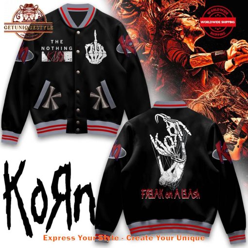 Korn The Nothing Freak On A Leash Baseball Jacket