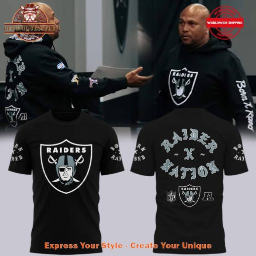 Las Vegas Raiders NFL 2024 Born x Raised Black Shirt Collection