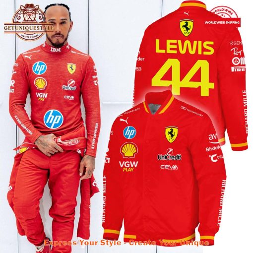 Lewis Hamilton x Scuderia Ferrari 2025 Bomber Jacket