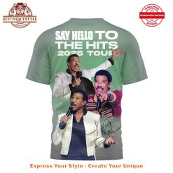 Lionel Richie Say Hello To The Hits 2025 Tour Shirt