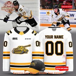 North Bay Battalion White Gold Custom Jersey