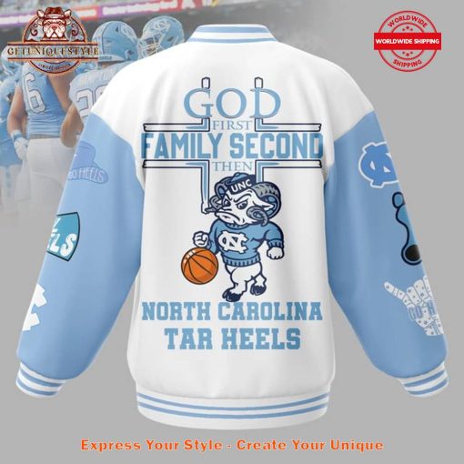 North Carolina Tar Heels God First Family Second Then UNC Baseball Jacket