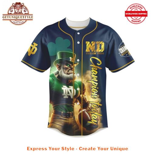 Notre Dame Football 2025 Champion Today Baseball Jersey