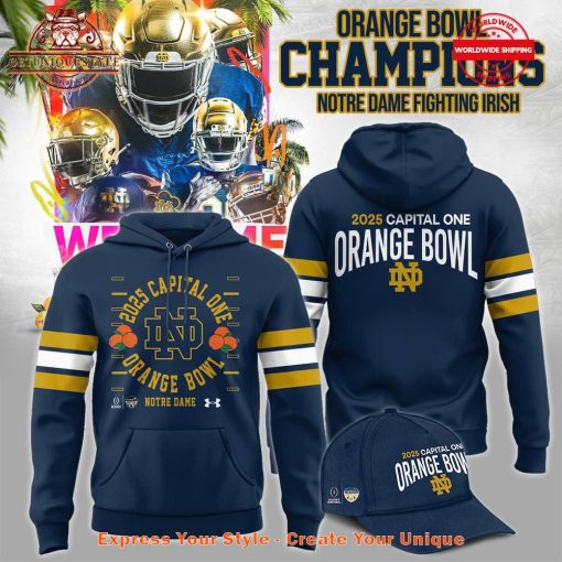 Notre Dame Orange Bowl Champions 2025 Capital One Hoodie