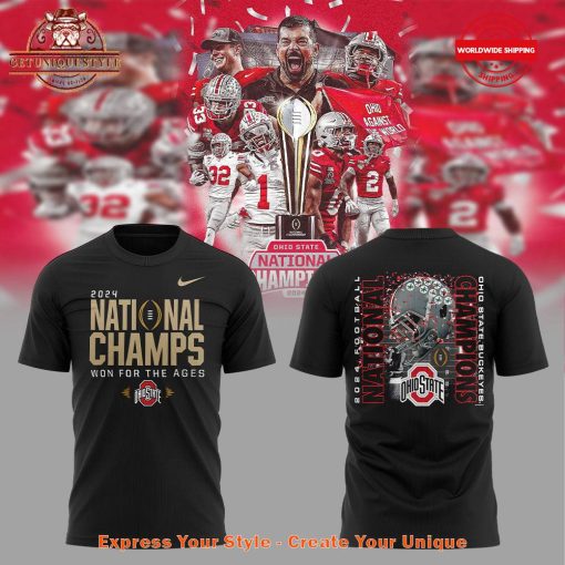 Ohio State Football 2024 National Champions Won For The Ages Black Shirt Collection