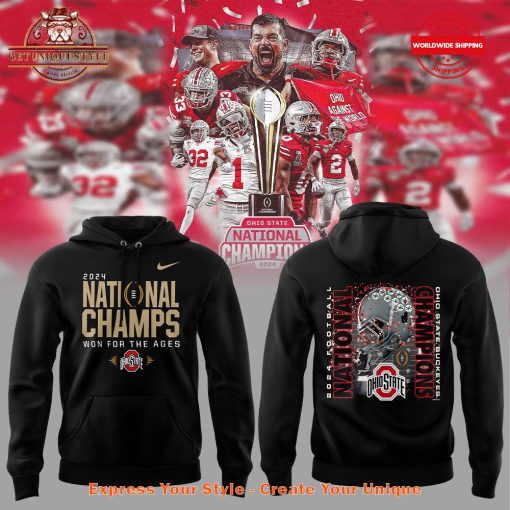 Ohio State Football 2024 National Champions Won For The Ages Black Shirt Collection