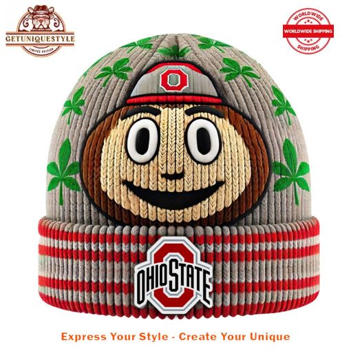 Ohio State Football Brutus Buckeye Beanie