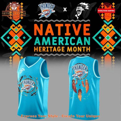 Oklahoma City Thunder Native American Heritage Month Basketball Jersey