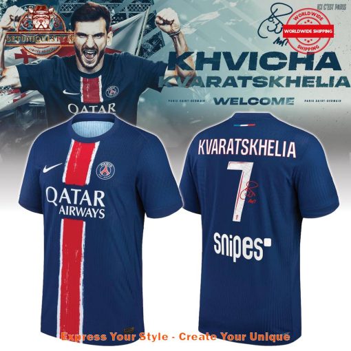 PSG Khvicha Kvaratskhelia Home Match 2025 Jersey