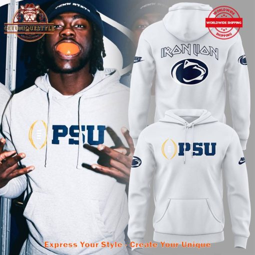 Penn State Football Iron Lion White Hoodie