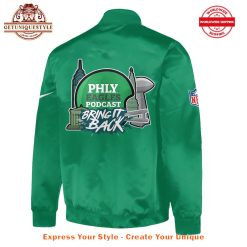 Philadelphia Eagles Podcast Bring It Black Baseball Jacket