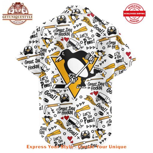 Pittsburgh Penguins Check Your Heart Hawaiian Shirt