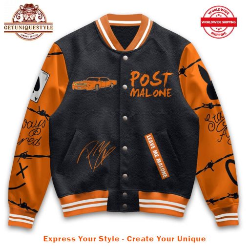 Post Malone Leave Me Malone Baseball Jacket