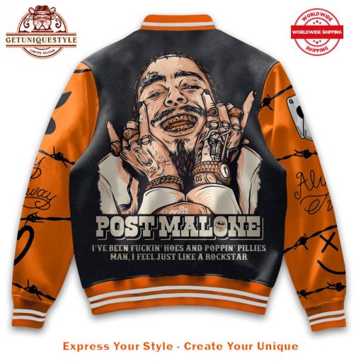 Post Malone Leave Me Malone Baseball Jacket