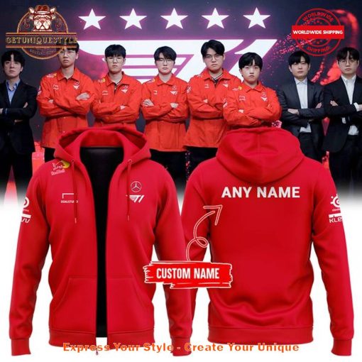 SKT T1 2025 Limited Edition Red Zip Hoodie