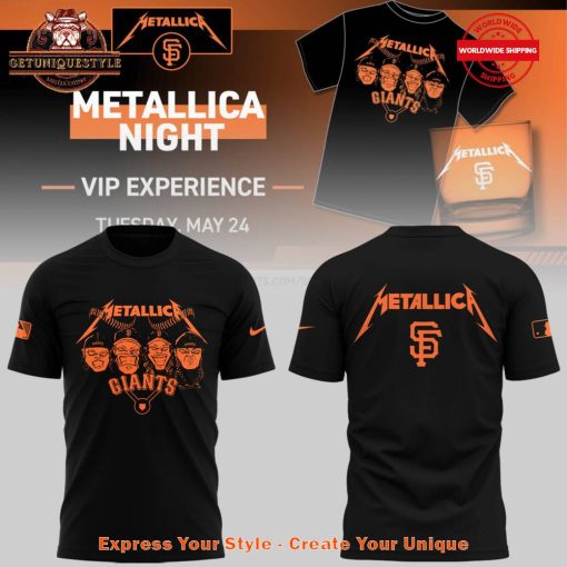 San Francisco Giants x Metallica Night Black Shirt