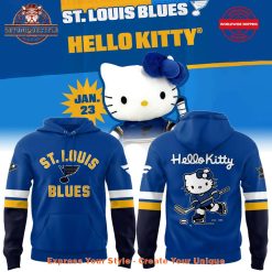 St Louis Blues x Hello Kitty Night Limited Edition Hoodie