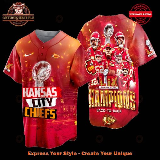 Super Bowl LIX Kansas City Chiefs Champions 2025 Baseball Jersey