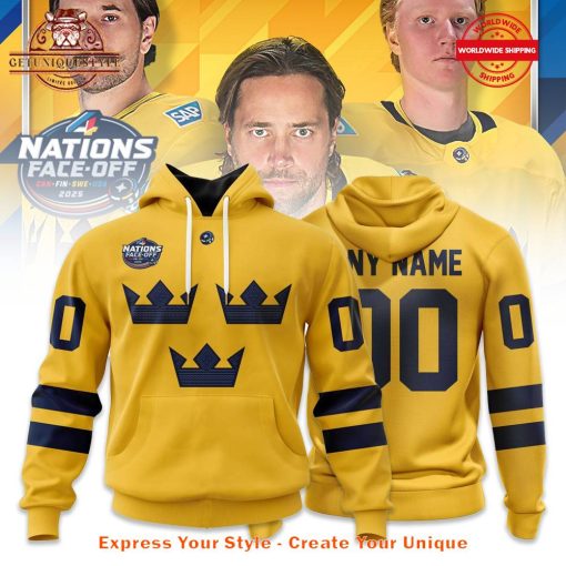 Sweden National Ice Hockey Team 4 Nations Face-Off 2025 Limited Hoodie